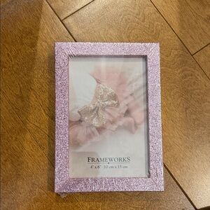 Pink Sparkly Picture Frame 4”x 6”
